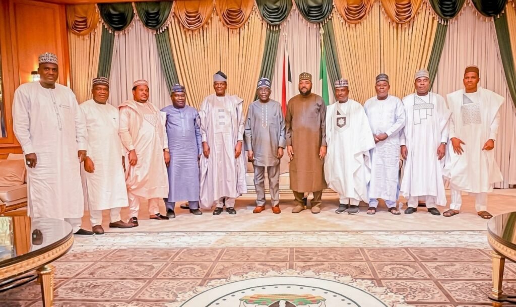 President Tinubu with Zamfara eight lawmakers
